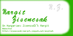 margit zisencsak business card